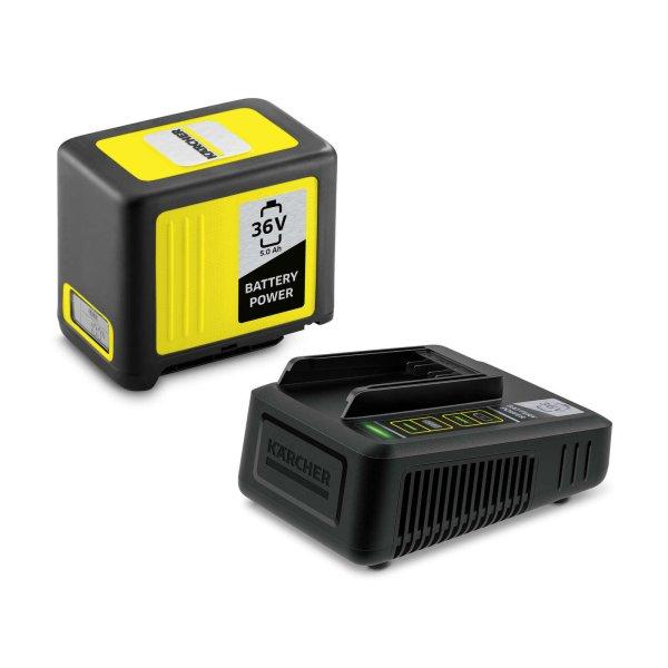 Karcher Starter Kit Battery Power Power 36V 5Ah Töltő és Akkumulátor Kezdő
Csomag, Sárga-Fekete