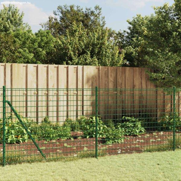 vidaXL zöld dróthálós kerítés illesztőperemmel 1,1x25 m