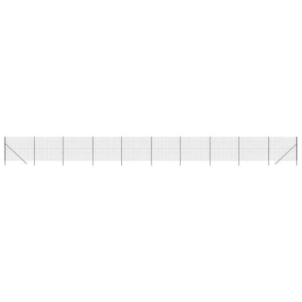 Antracitszürke horganyzott acél dróthálós kerítés 2x25 m
