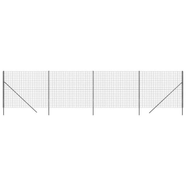 Antracitszürke horganyzott acél dróthálós kerítés 2,2x10 m