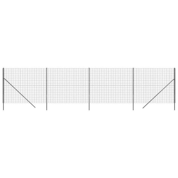 Antracitszürke horganyzott acél dróthálós kerítés 2x10 m