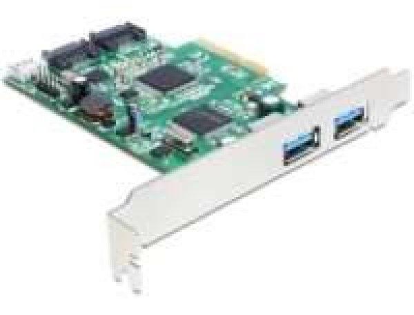 Delock PCI Express Card > 2 x external USB 3.0, 2 x internal SATA 6 Gb/s