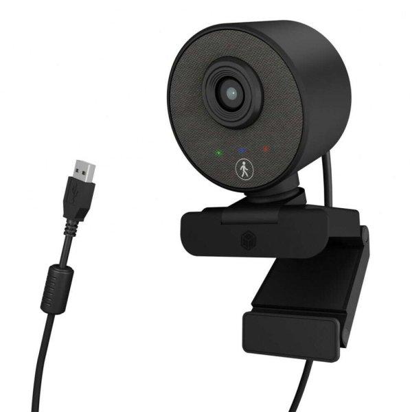 ICY BOX IB-CAM501-HD webkamera 1920 x 1080 pixelek USB 2.0 Fekete (IB-CAM501-HD)