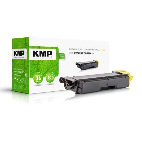KMP (Kyocera TK-580Y) Toner Sárga - Chipes