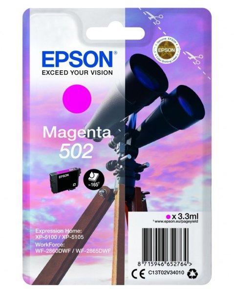 EPSON Nr.502 magenta EREDETI tintapatron (C13T02V34010) 3,3ml (≈165 oldal)