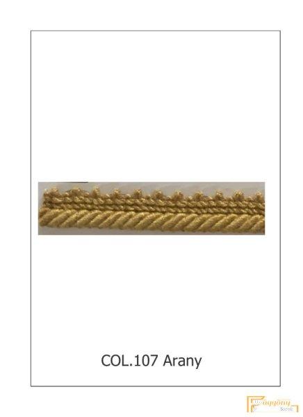 (30 szín) Zsinóros bortni - 15 mm széles 9385/107 Arany