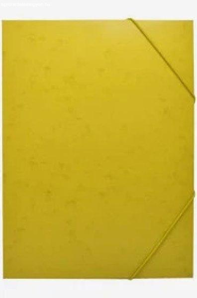 Gumis mappa A4, prespán jellegű karton 350g. sárga