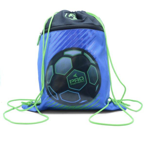 Tornazsák 29x39x2cm, Connect FOOTBALL kék/zöld