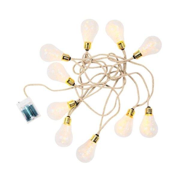 BULB LIGHTS égősor villanykörték LED, 10 égővel USB kábellel