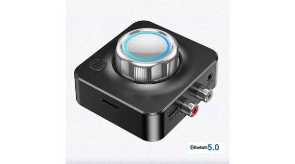 Bluetooth 5.0 vevő, 3D Surround hangzás, TF kártyás MP3 lejátszó, 3,5
mm-es Jack és RCA aljzattal