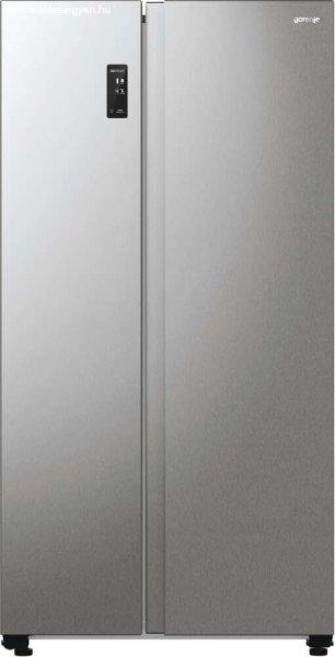 Gorenje NRR9185EAXL Side by Side hűtőszekrény, E energiaosztály, No Frost,
550 L, M: 179 cm, LED világítás, szürke