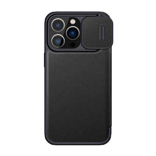 Nillkin Qin Pro bőr tok iPhone 14 Pro készülékhez (fekete)