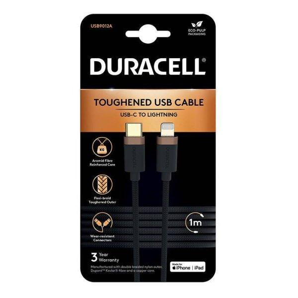 Duracell USB-C kábel Lightninghoz 1m (fekete)