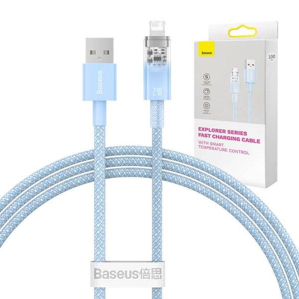 Gyors töltőkábel Baseus Explorer USB Lightning 2.4A 1M (kék)