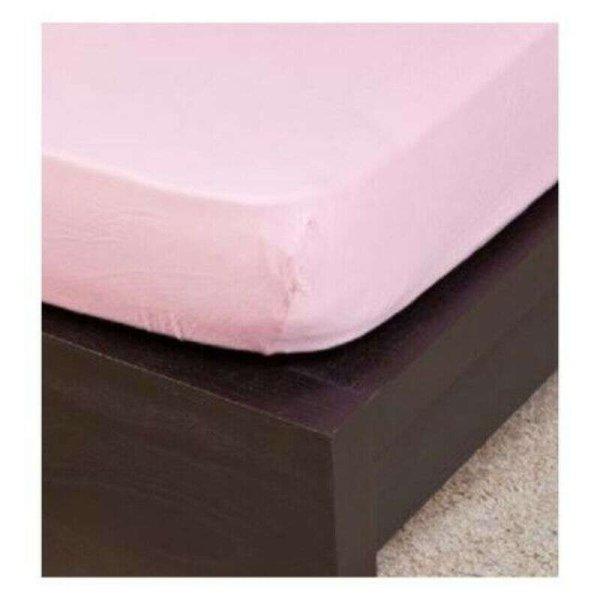 NATURTEX Jersey gumis lepedő 140-160x200 cm matt rózsaszín