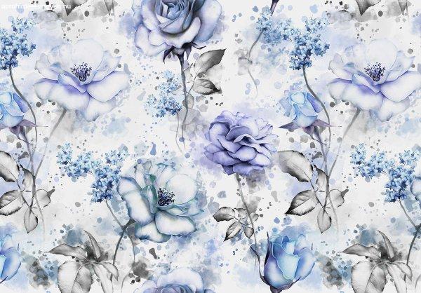 Fotótapéta Kék Rózsák 3D XL