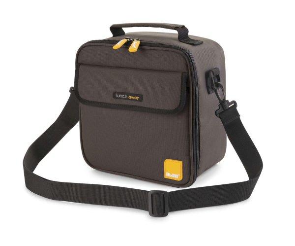 Hőszigetelő táska készlet és két Ibili-Lunch away ebéd rakott,
poliészter / szilikon / műanyag, 21x12x22 cm, fekete / narancssárga
