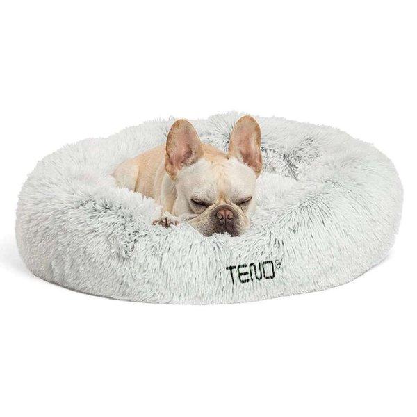 Teno Kisállat ágy, párnázott, puha és meleg, kutyáknak és macskáknak,
átmérő: 100 cm, csúszásmentes alap, szürke