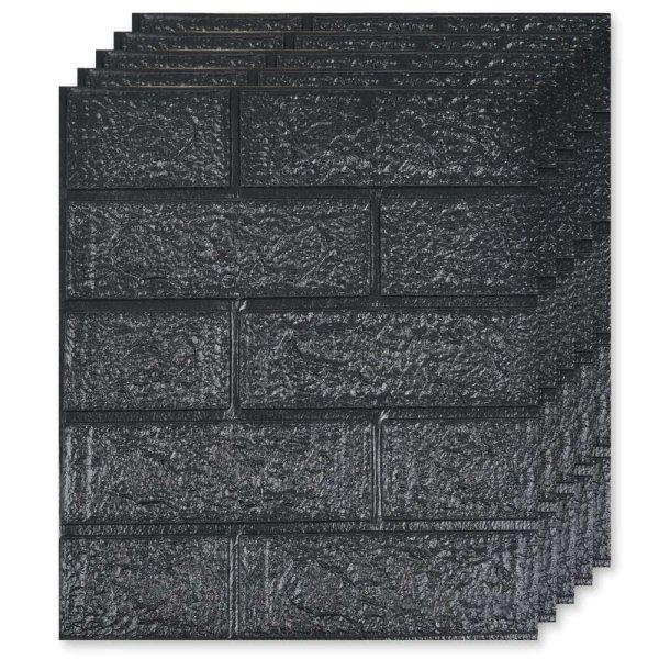 50x 3D Teno® Small Brick Tapéta készlet, öntapadós, vízálló, könnyen
felszerelhető, modern dizájn, 38,5x34 cm, fekete