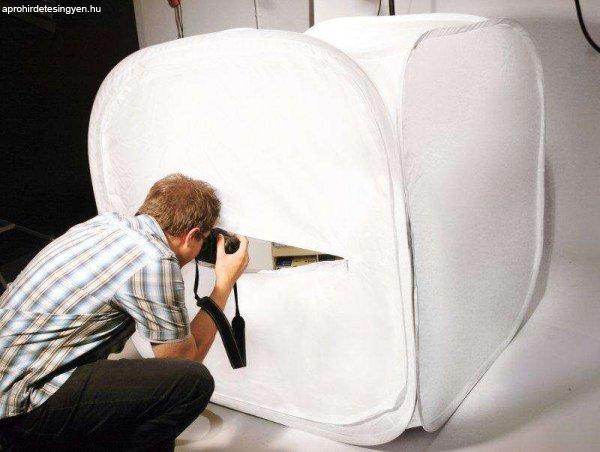 Dörr fénysátor 120x120 cm fehér, 4 háttérrel