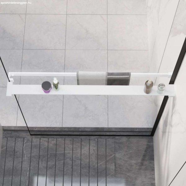 Fehér alumínium zuhanypolc walk-in zuhanyfalhoz 90 cm