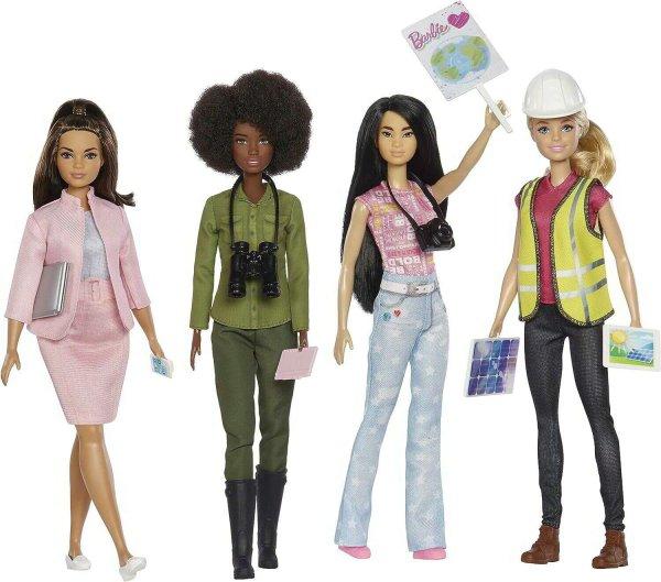 Barbie Együtt a földért karrierbabák - 4 darabos szett