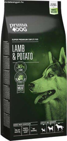 PrimaDog Adult All Breed Lamb & Potato gabonamentes száraz kutyatáp 10 kg