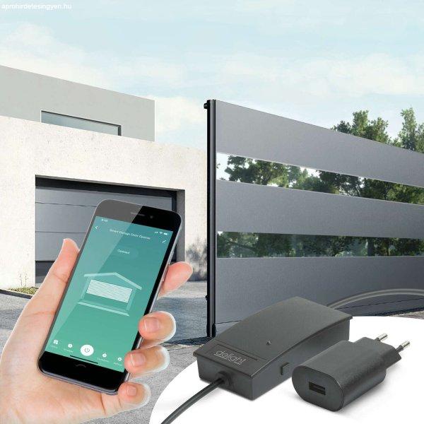 DELIGHT Smart Wi-Fi-s garázsnyitó szett - USB -  5V - nyitásérzékelővel,
TUYA smart app-pal, 55378 