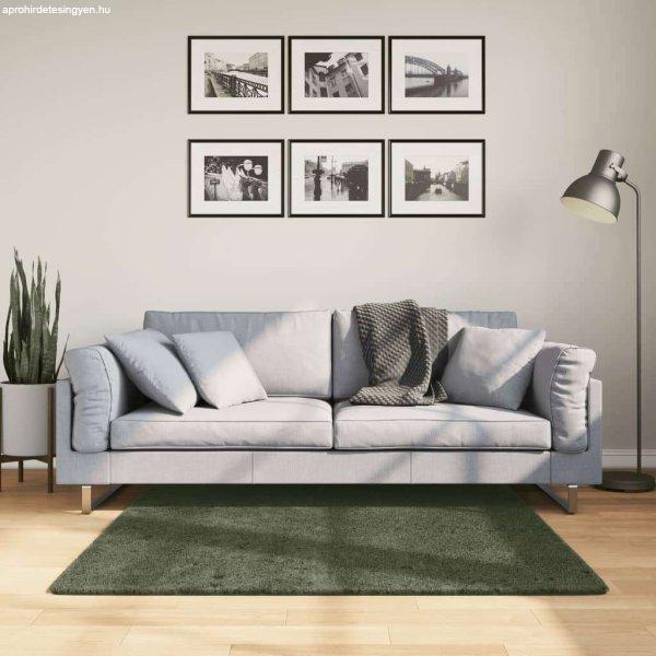 vidaXL lombzöld rövid szálú puha és mosható szőnyeg 120 x 120 cm
