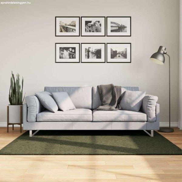 vidaXL lombzöld rövid szálú puha és mosható szőnyeg 120 x 170 cm