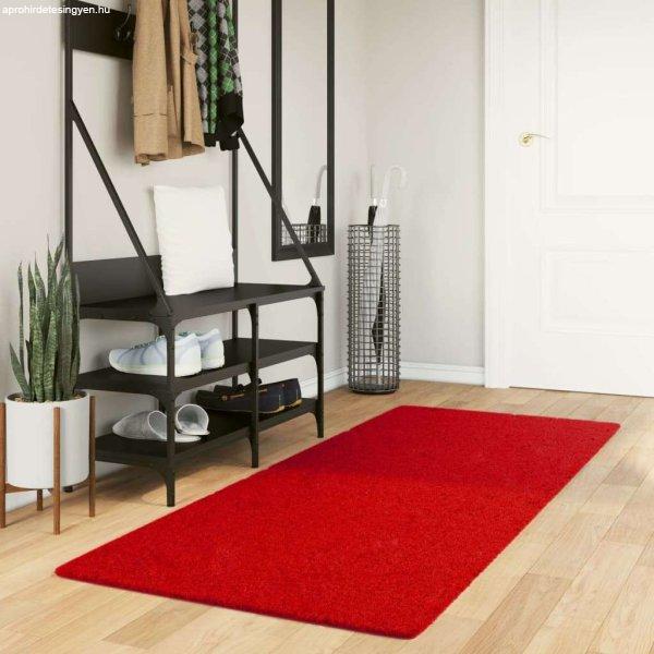 vidaXL piros rövid szálú puha és mosható szőnyeg 80 x 200 cm