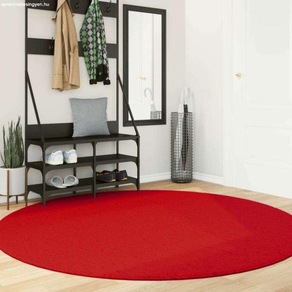 vidaXL piros rövid szálú puha és mosható szőnyeg Ø 200 cm