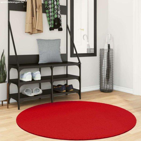 vidaXL piros rövid szálú puha és mosható szőnyeg Ø 120 cm