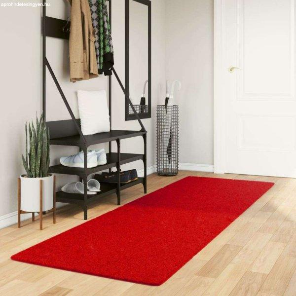 vidaXL piros rövid szálú puha és mosható szőnyeg 80 x 250 cm