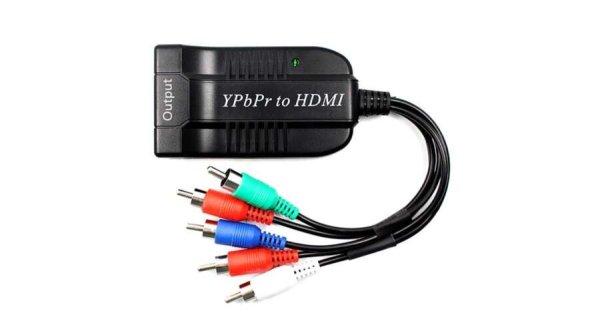Komponens (YPbPr) - HDMI átalakító, 1080P Xbox 360, PS2, DVD - HDMI bemenetű
tévékhez, projektorokhoz