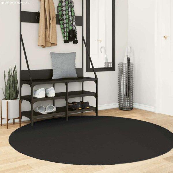 vidaXL fekete rövid szálú puha és mosható szőnyeg Ø 160 cm