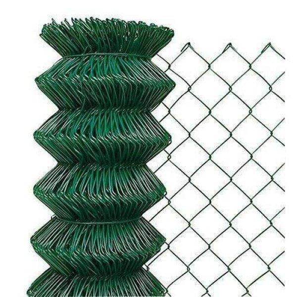 Kerítés, PVC, zöld, 60 mm, 2 mm, magasság 1,6 m