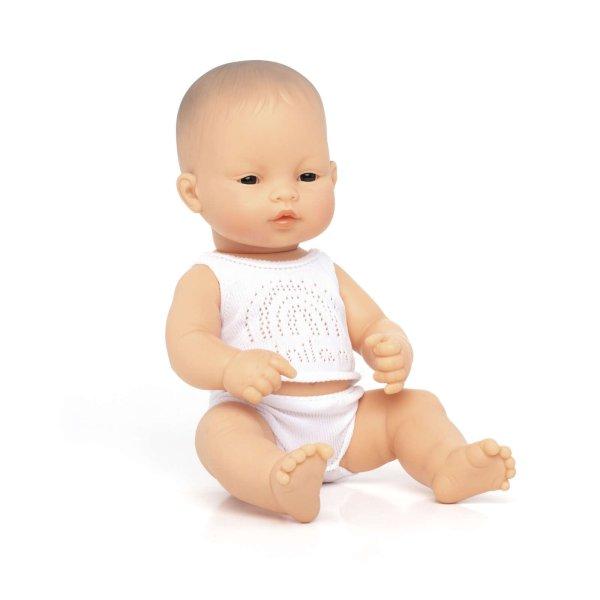 Oktatási baba baba 32 cm - ázsiai lány