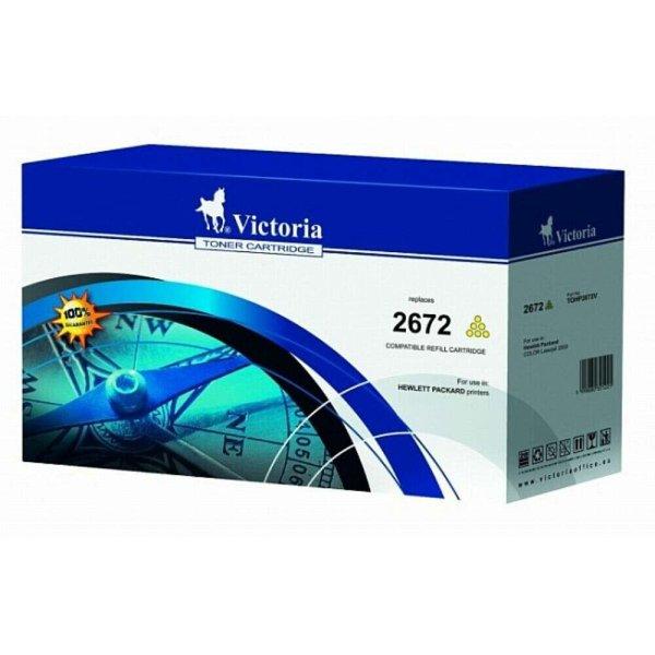Toner Victoria Q2672 sárga lézer HP Nr.2672Y 4K, 4000old.