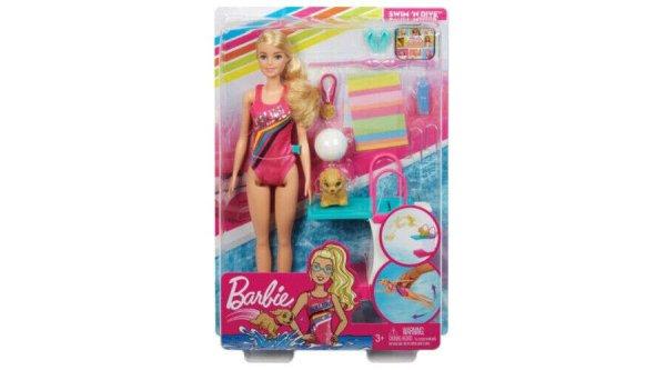 Úszó Barbie Kiskutyával és Kiegészítőkkel