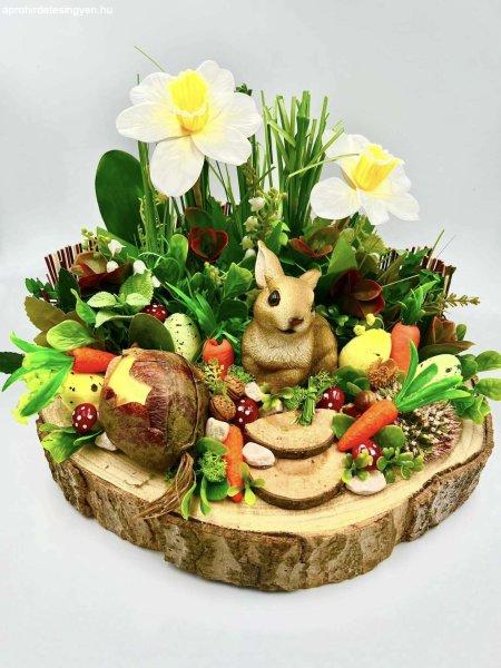 Nyuszis húsvéti asztaldísz 