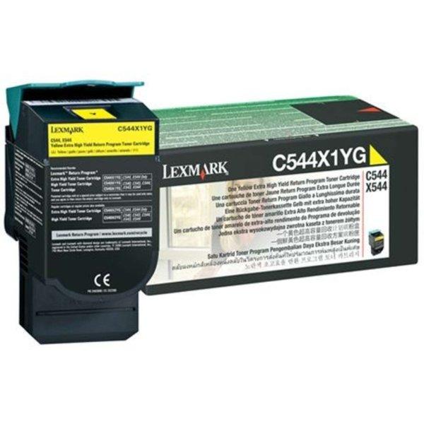 Lexmark C544 X544 lézertoner eredeti Yellow 4K C544X1YG / megszűnő