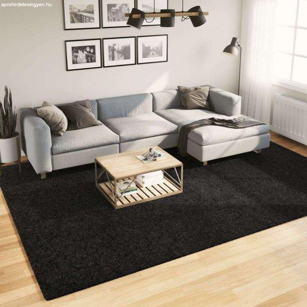 vidaXL fekete hosszú szálú bozontos modern szőnyeg 240 x 340 cm
