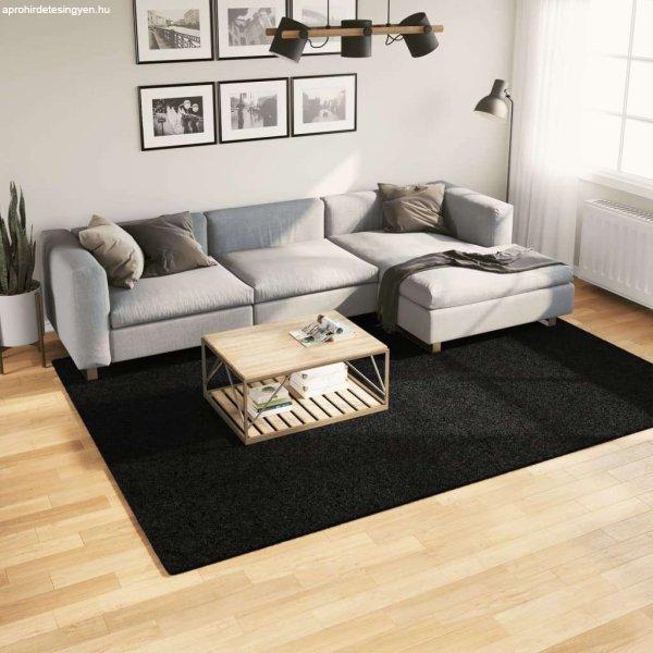 vidaXL fekete hosszú szálú bozontos modern szőnyeg 200 x 280 cm