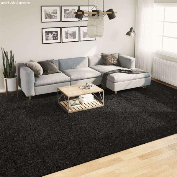vidaXL fekete hosszú szálú bozontos modern szőnyeg 300 x 400 cm