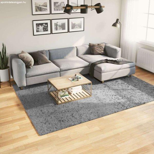 vidaXL szürke hosszú szálú bozontos modern szőnyeg 200 x 280 cm