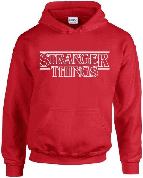 Stranger Things logo pulóver - egyedi mintás, 4 színben, 5 méretben