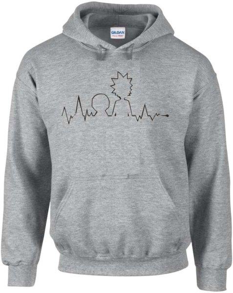 Rick and Morty EKG pulóver - egyedi mintás, 4 színben, 5 méretben