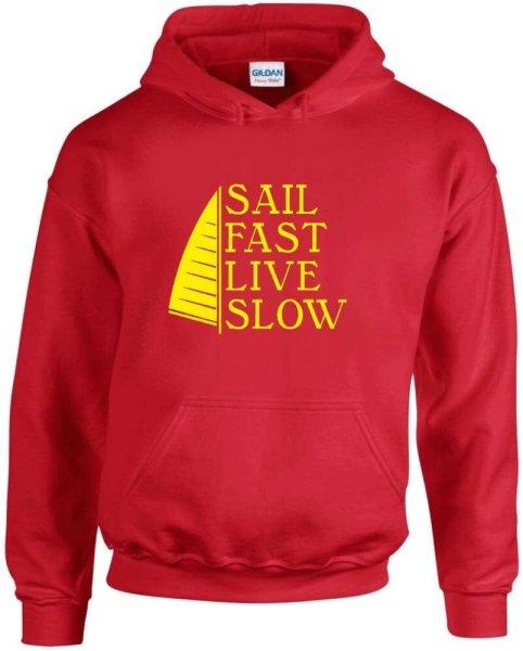 Sail fast live slow pulóver - egyedi mintás, 4 színben, 5 méretben