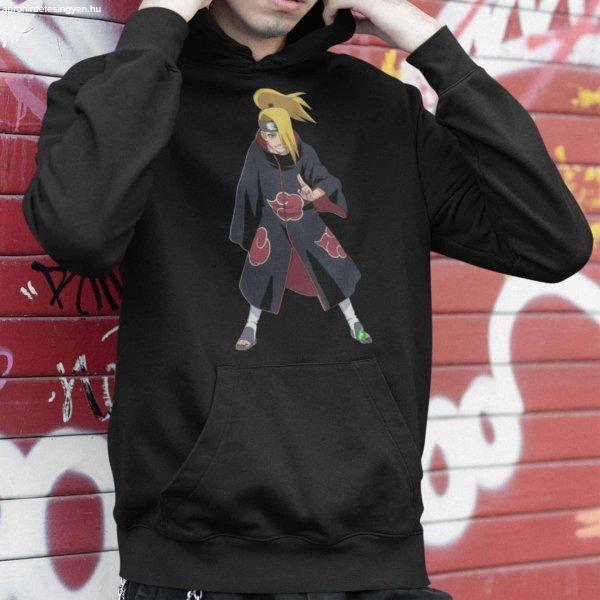 Naruto Akatsuki kapucnis pulóver - egyedi mintás, 4 színben, 5 méretben